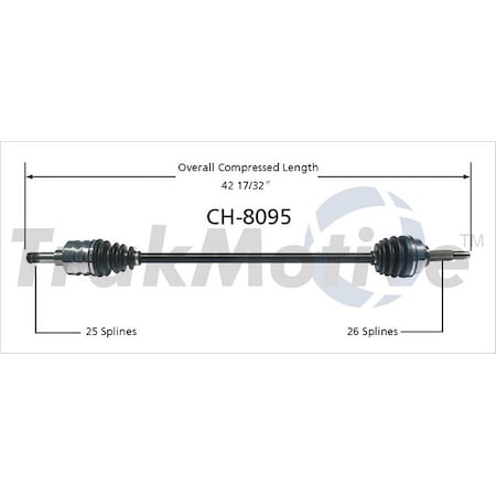 Surtrack Axle Cv Axle Shaft, Ch-8095 CH-8095